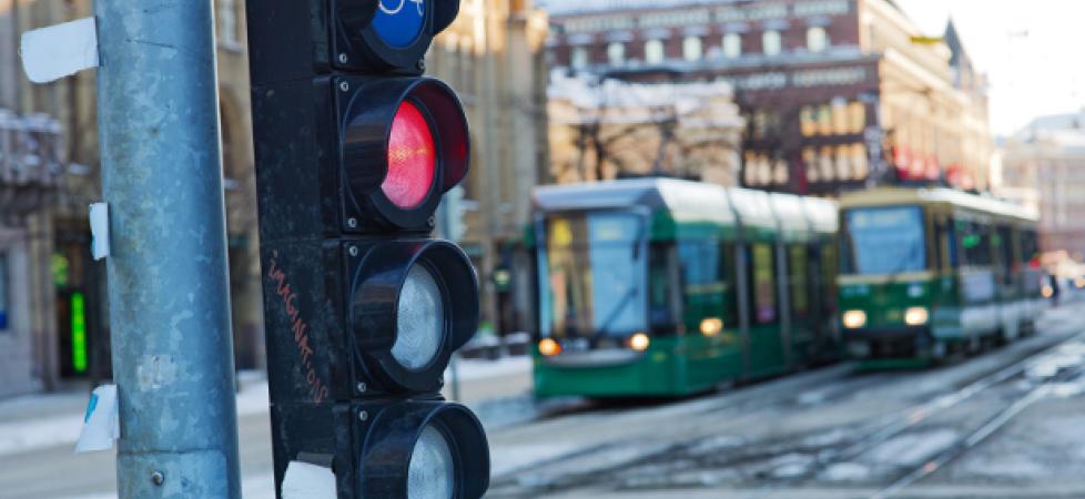 traffic stop with vehicles