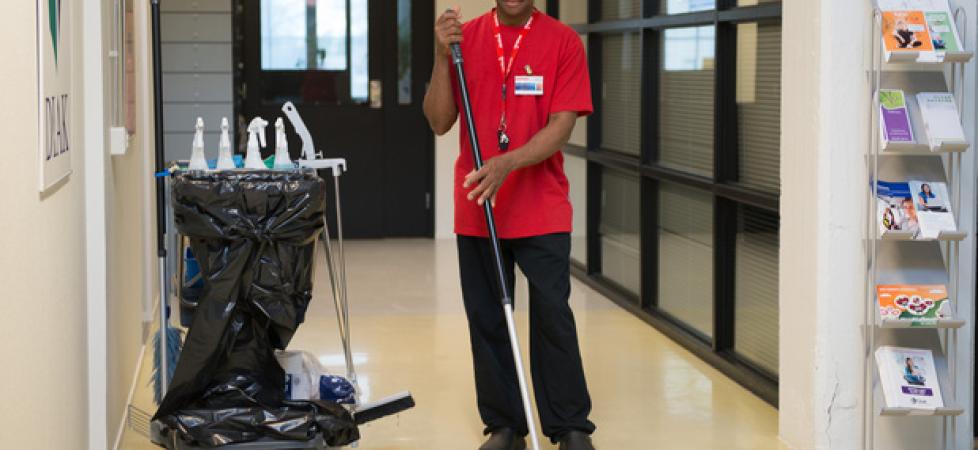 janitor working