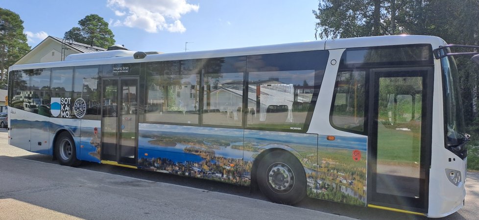 a local bus on the bus stop